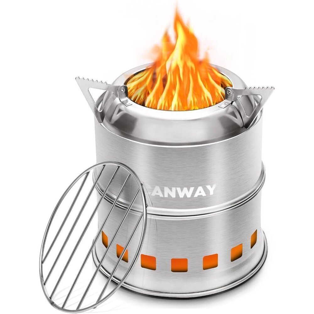 Compact Wood Burning Stove Backpacking Camping Hiking